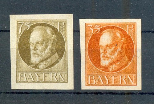 Bayern UNISSUED 134BI+163BF Unoverprinted MH 28EUR