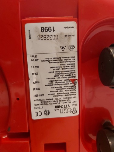 Limpiador de vapor Vaporetto 2400 - Totalmente funcional - Sin otros accesorios - Imagen 8 de 9