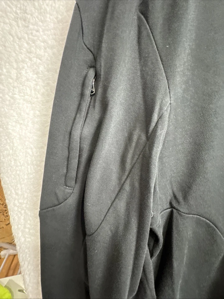 Jaqueta de Trilha RLX Ralph Lauren XXL Masculina Preta Algodão Zíper Completo Aquecimento Bolsos com Zíper - Imagem 3 de 4