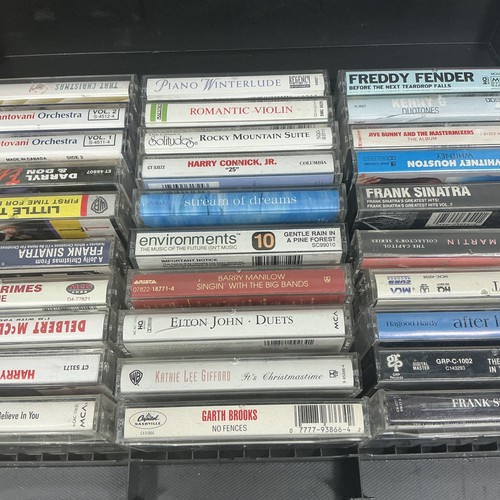 Vintage Plastic Cassettes With Case Various Genres 30 Total - Picture 3 of 6