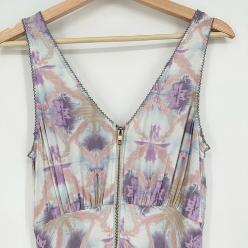 Free People Daydream lila Blumen Aquarell ärmelloses Kleid Größe 0 - Bild 8 von 10