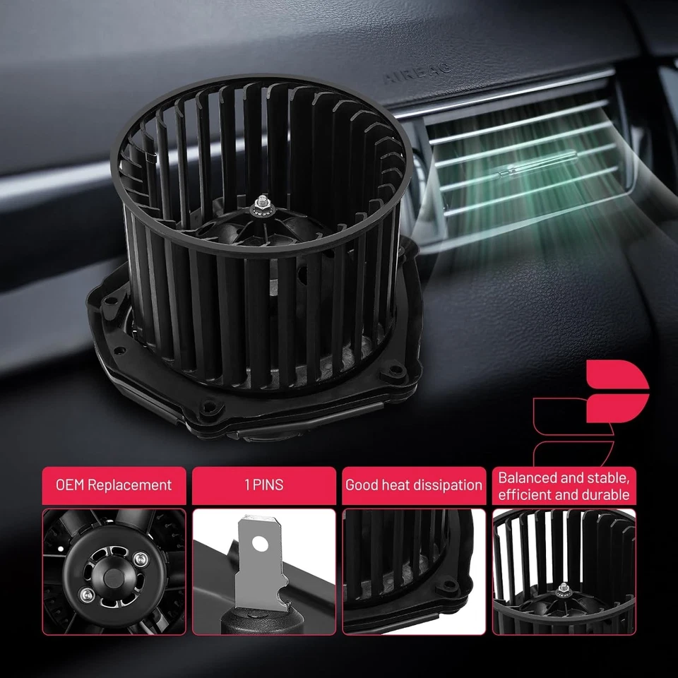 Motor soplador de calefacción delantero con ventilador para Chevrolet K1500/K1500 Suburban 1997-1999 V8 Foto 3 de 4