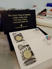 U.S GOLDEN DOLLAR COIN 1ST DAY OF ISSUE POSTAL COMMEMORATIVE SET 2