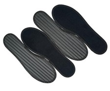 Happystep Terry Cloth Shoe Inserts  Liners 2 Pairs, Black, Women Size 8 
