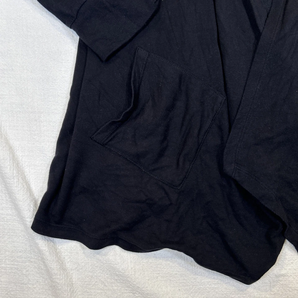 Cárdigan negro Style & Co para mujer con capucha bolsillos delanteros abiertos 2XL Foto 2 de 4