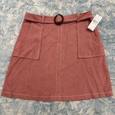 IZ buyer girls Belted Pocket Skirt - Dusty Rose size 14 NWT