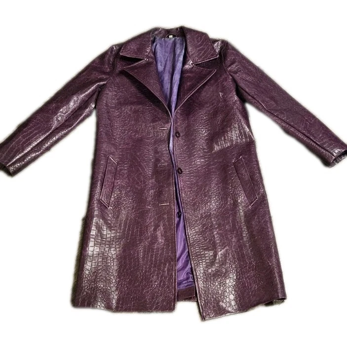 Disfraz de chaqueta Joker de cuero morado Foto 3 de 4