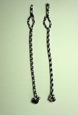 Black and White Braided Mews jesses 8inch