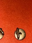 Vintage Anson Cufflinks  Torpedo Fastener Gold Tone Round Art Deco Design — photo 7