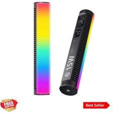 Versatile 15W RGB Tube Light Wand - Magnetic Design for Photography  Vlogs