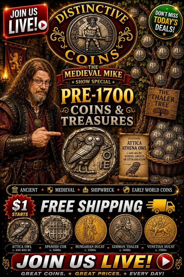 Distinctive Coins U.S. & World Coin & Currency Show FREE SHIPPING 07/03