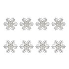  8 PCS Schneeflocke Servietten Ringe Party-Serviettenringe Holiday