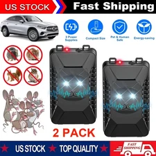 2 Packs Under Hood Repeller Ultrasonic Rat Deterrent Keep Mice Cat Away from Car
