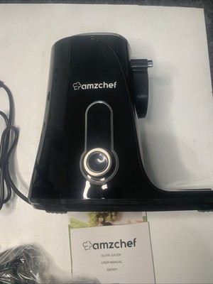 AMZCHEF Cold Press Juicer with 2 Speed Control - GM 3001, Black