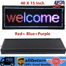 40x15" Outdoor LED Sign Programmable Scrolling Message Display Board Advertising