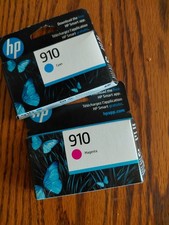 2022 HP 910 Cyan Magenta ink cartridge 3YL58AN genuine oem sealed