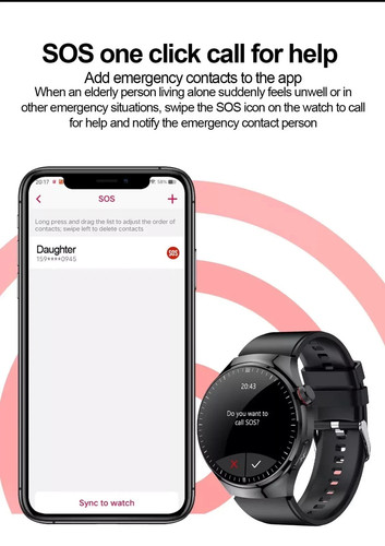 Reino Unido 2025 Nuevo Reloj Inteligente Grado Médico Presión Arterial Oxígeno Frecuencia Cardíaca Bluetooth - Imagen 17 de 24