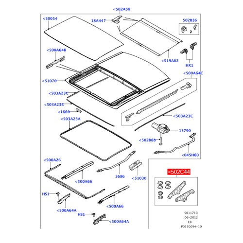 Schiebedach-Reparaturhalterung LR009655 für Land Rover Freelander 2 2006-14 - Bild 14 von 14