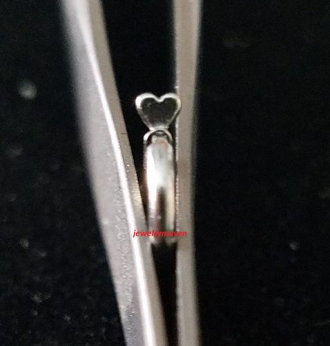7mm Fancy Heart Trigger SOLID PLATINUM 950 Spring Ring Clasp Heavy Duty CLOSED - Picture 3 of 5