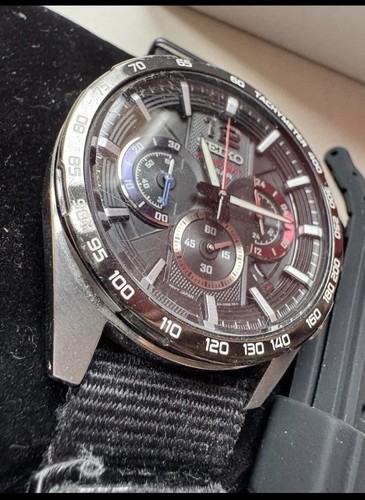SEIKO SSB347P1,Men Chronograph,Stainless Steel Case,Silicone,Date,100m WR,SSB347 - Bild 4 von 9