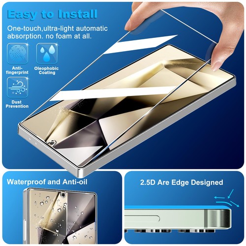 3 Stück Glas Display & Kamera Linse Schutzfolien für Samsung Galaxy S25 Ultra - Bild 4 von 7