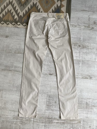 Jacob Cohen Hombres Algodón Beige Informal Chino Pantalones Pantalones Talla 34 - Imagen 9 de 16