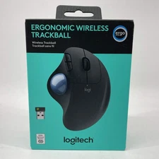New Logitech Ergonomic Wireless Trackball Mouse 910-006610