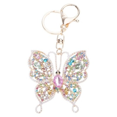 Delicate Crystal Butterfly Key Alloy Made Decorative Item Ideal Present For