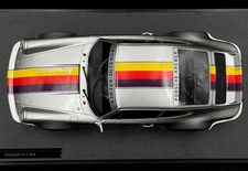 1:18 Solido 1973 Porsche 911 RSR 930 Kremer Rally Silver Diecast Model Car