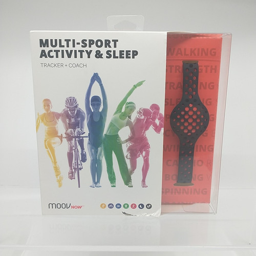 Moov Now Red Fitness Real Time Audio Coach Sleep Monitor Tracker RED