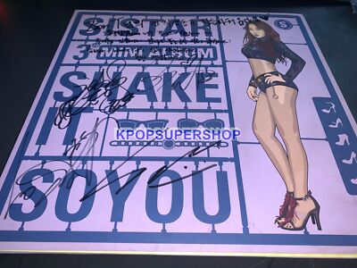 SISTAR 3rd Mini Album Shake It Autographed Signed CD Good Promo
