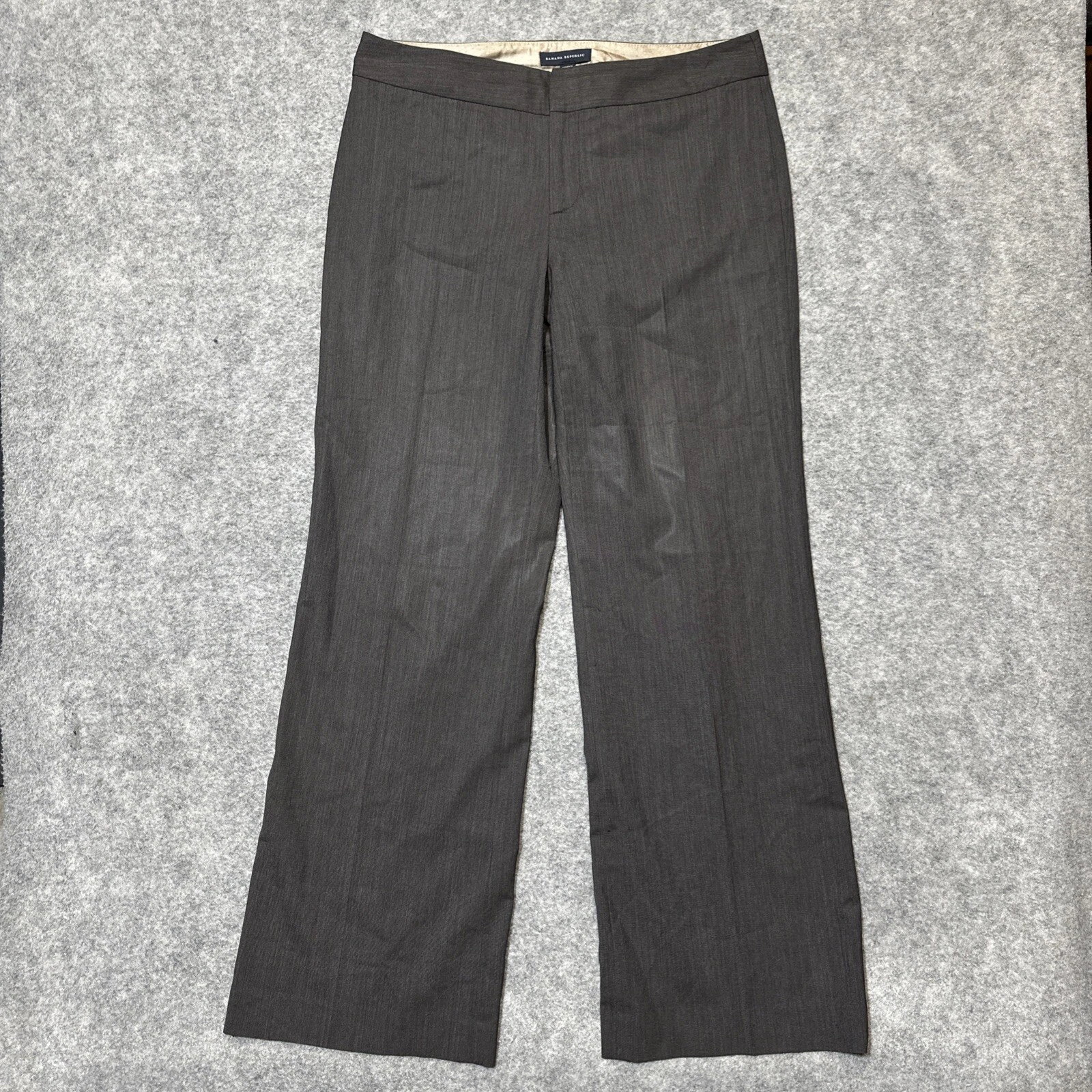 JORDAN Banana Republic Pantalone Lana Elasticizzato Vestito Pantaloni Donna Taglia 10 Pantalone Marrone