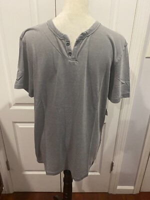 Lucky Brand Venice M Burnout T Shirt Men V Neck Short Sleeve Light Grey ...