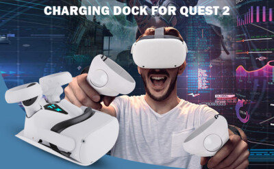 Magnetic Charging Dock Set for Oculus Quest 2 VR /Headsets Charger Station Stand