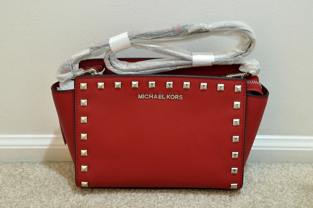 Michael Kors Selma Medium Saffiano Leather Messenger Crossbody Bag