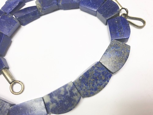 Selten Blau Kragen Lapislazuli Natur Hammerschliff Perlen Stränge Afghanistan L542 - Bild 5 von 7