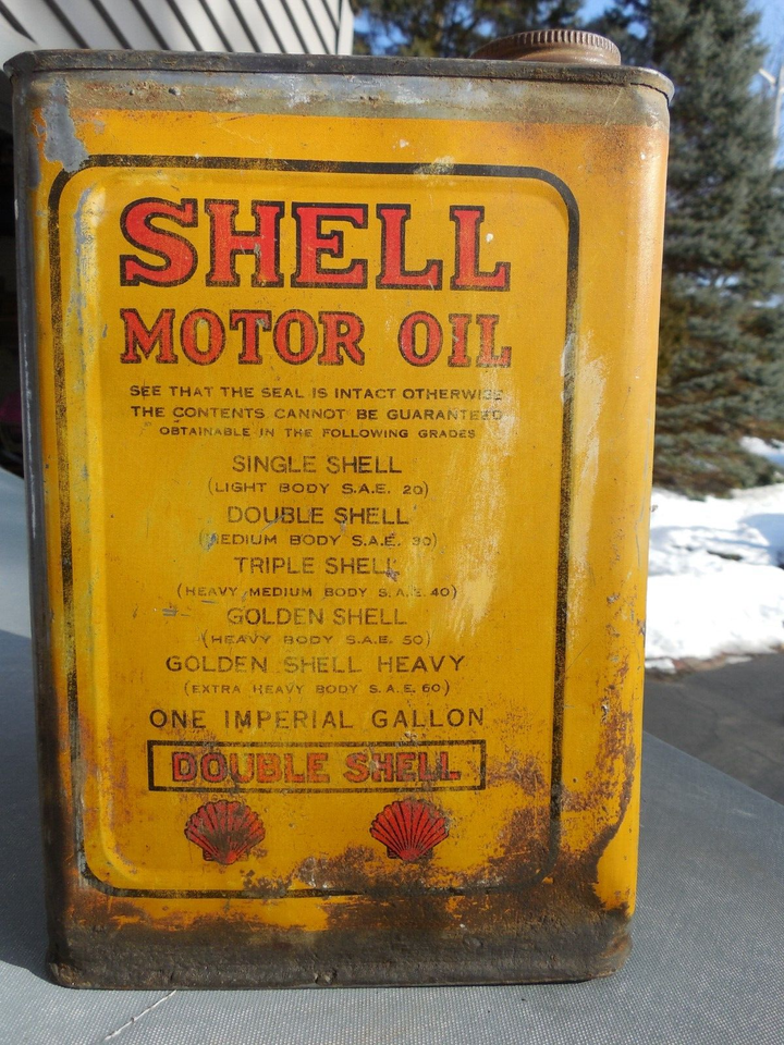Vintage 1920 s Shell Motor Oil Metal 1 Gallon Can EBay vintage-1920-s-shell-motor-oil-metal-1-gallon-can-ebay