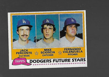 FIRST ALERT, 1981   J Perconte, M Scioscia, & F Valenzuela, Topps, Rookies 🔥