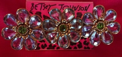 Betsey Johnson B04269-R01 Flower Dual Double 2 Finger Stretch Ring Floral