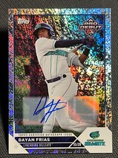 2023 Topps PRO DEBUT MINI DIAMOND REFRACTOR PROSPECT ROOKIE AUTO Dayan Frias 199