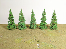 5 pcs 4" FRESH GREEN PINES: Top Quality V Fine Model Trees 15mm 28mm Games N HO