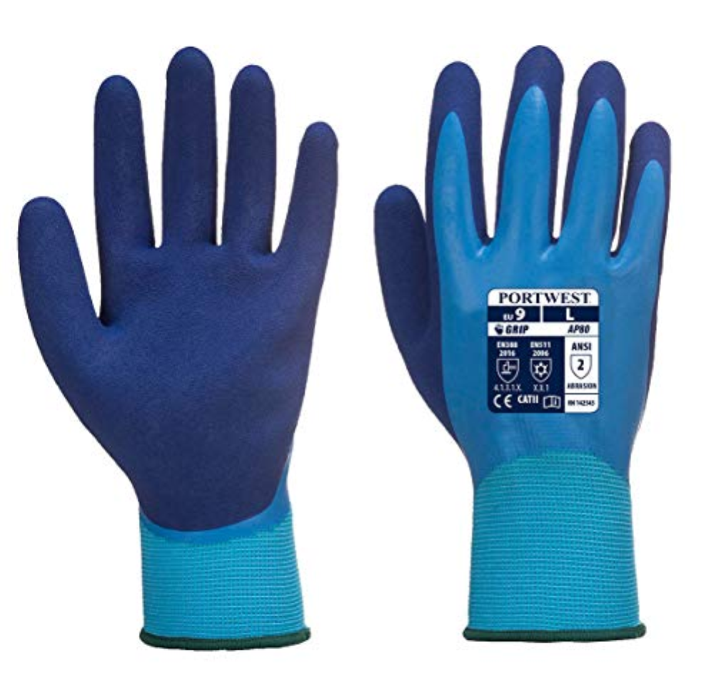 Portwest Guanto Liquid Pro, taglia: L, colore: blu, AP80B4RL