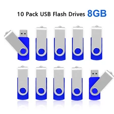 10 Pack 8GB USB 2.0 Flash Drive Memory Stick Fold Storage Thumb Stick Pen Drives