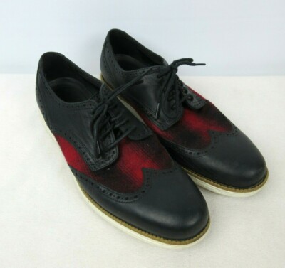Cole Haan Black and Red Oxfords Cole Haan 2.ZeroGrand Mens 13M Laser Wingtip Black Leather  main image 2