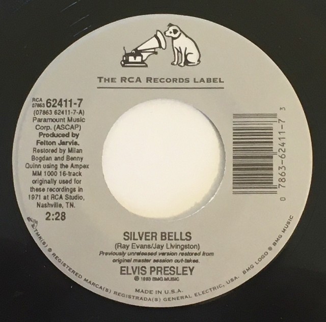Elvis Presley / Silver Bells (AMPEX MM 1000 Restored) / 1993 45rpm