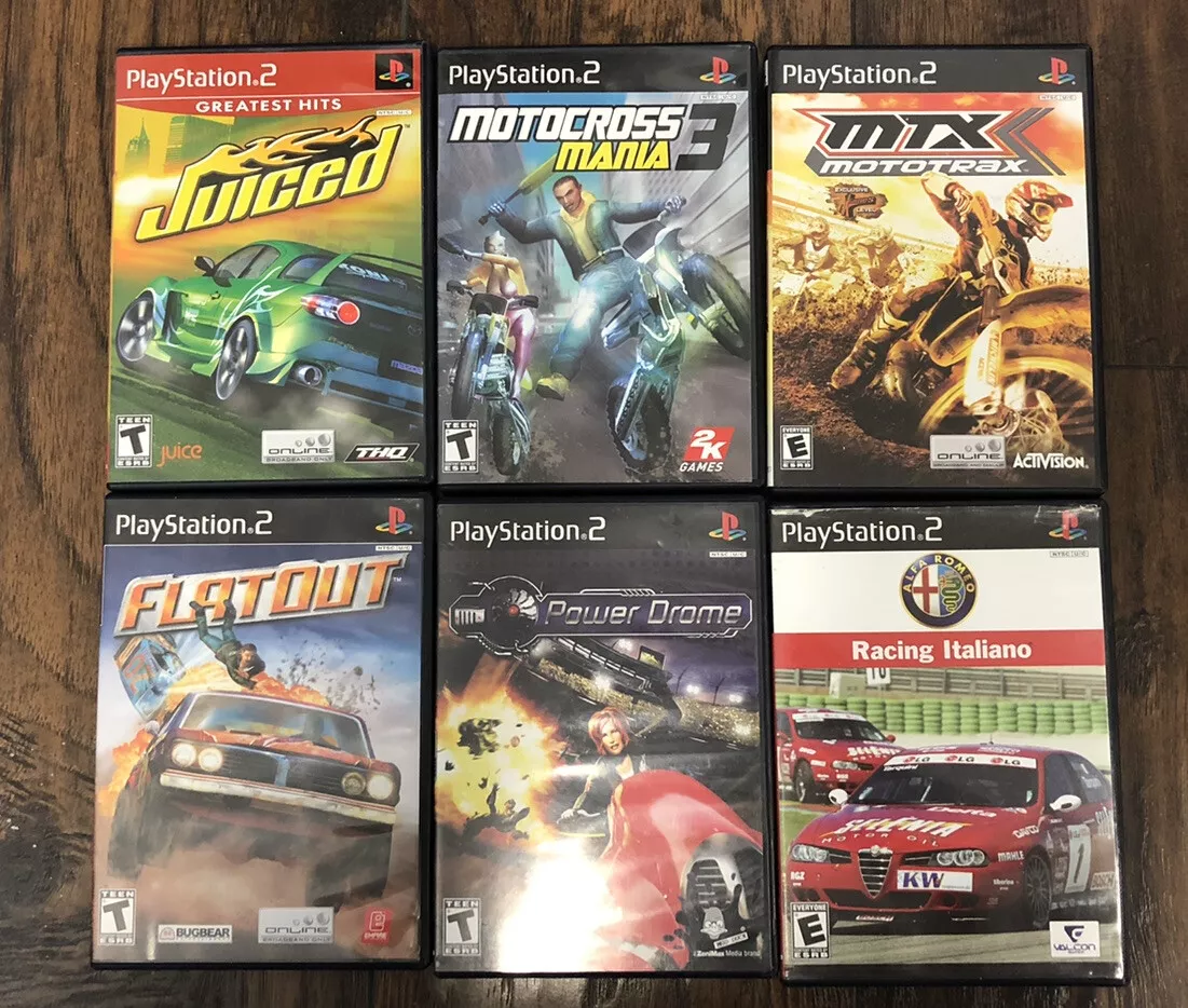 Sony PlayStation 2 Racing Games Lot Of 6 Juiced MTX FlatOut Complete CIB  TESTED