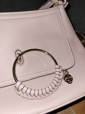 NWT - Carlos Santana Medium Light Rose Pebbled PVC Tote Shoulder Handbag