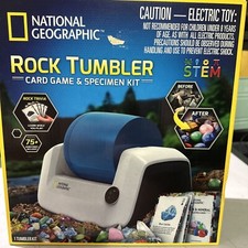 National Geographic Rock Tumbler Card Game Specimen Science Set