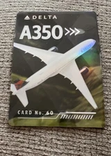 Delta Air Lines Collectible Pilot Trading Card Airbus A350-900 No.60 New