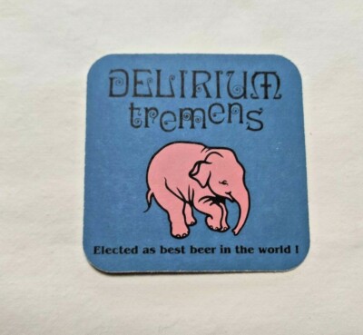 DELIRIUM TREMENS BEER BEER BEERMAT COASTER BEER LID NOW